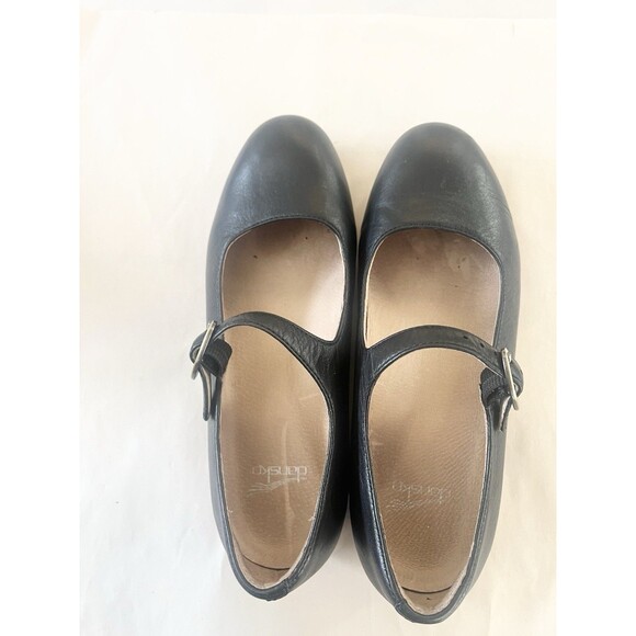 Dansko Loralie Leather Round Toe Ankle Strap Mary Jane Black Size 38 7.5 8 $250 - Picture 3 of 9